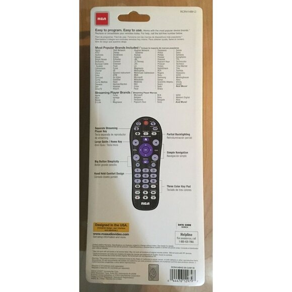 RCA RCRN04GR 4-Device Backlit Universal Remote NEW SEALED - Picture 6 of 9